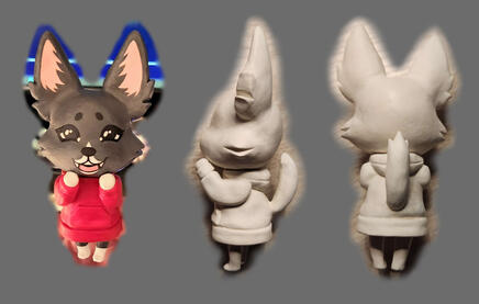 Sculpt of Stella as an Animal Crossing character for Jawn&#39;s 5-year Twitch anniversary [2023]